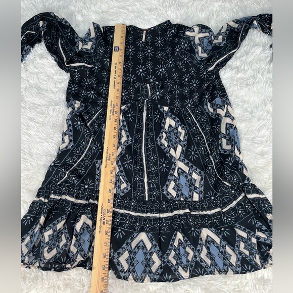 Free People | Down By The Bay Dress in Black Print - Picture 9 of 9